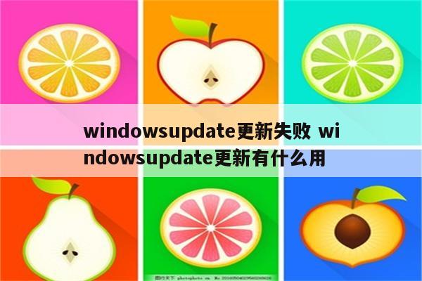 windowsupdate更新失败 windowsupdate更新有什么用