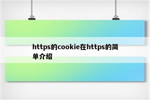 https的cookie在https的简单介绍