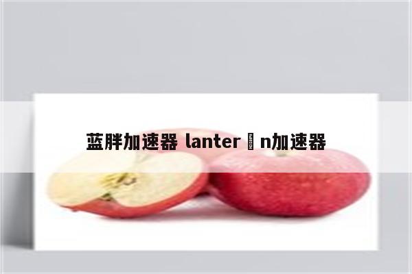 蓝胖加速器 lanter n加速器