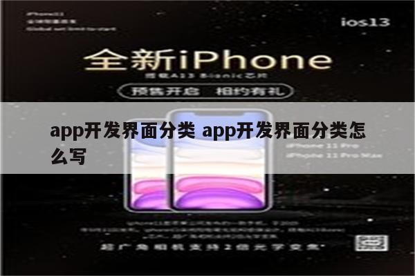 app开发界面分类 app开发界面分类怎么写