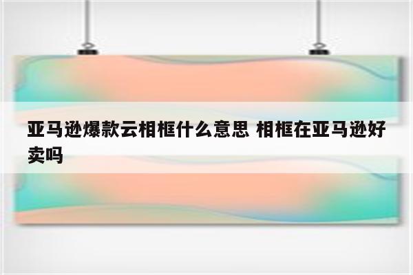 亚马逊爆款云相框什么意思 相框在亚马逊好卖吗