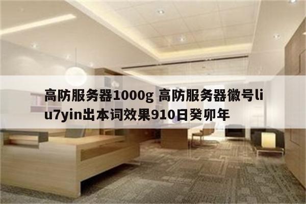 高防服务器1000g 高防服务器徽号liu7yin出本词效果910日癸卯年