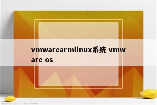 vmwarearmlinux系统 vmware os