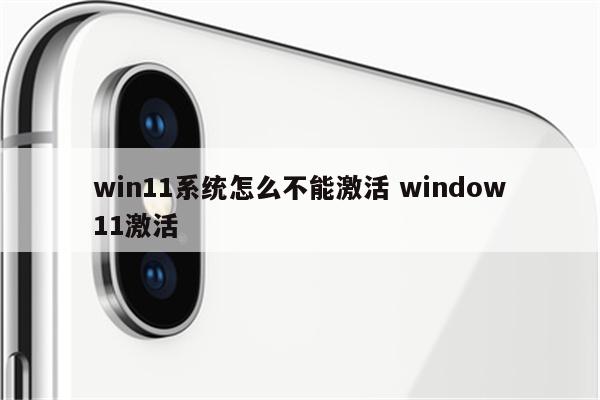 win11系统怎么不能激活 window11激活