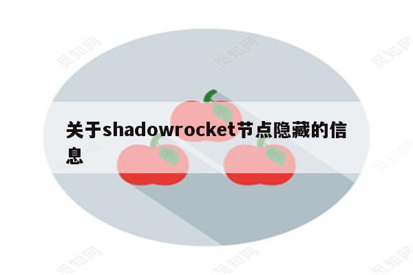 关于shadowrocket节点隐藏的信息