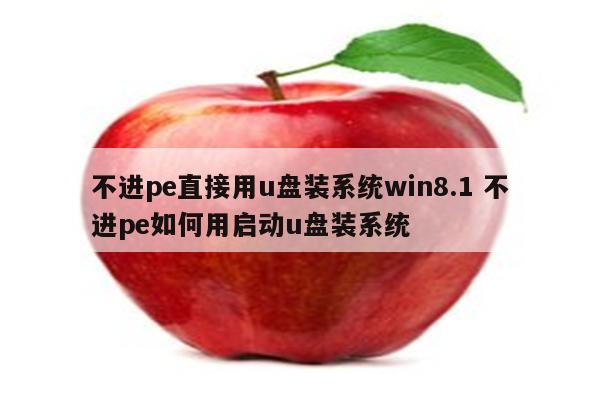 不进pe直接用u盘装系统win8.1 不进pe如何用启动u盘装系统