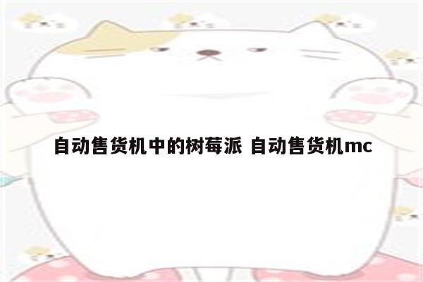 自动售货机中的树莓派 自动售货机mc