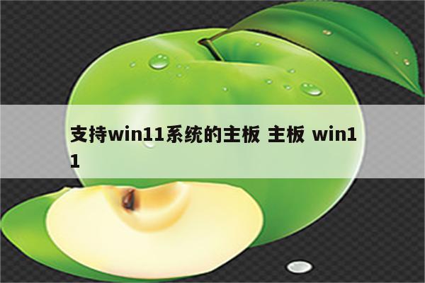 支持win11系统的主板 主板 win11