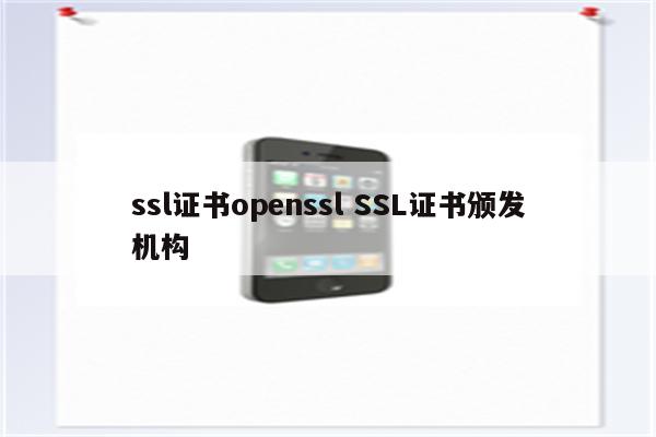 ssl证书openssl SSL证书颁发机构