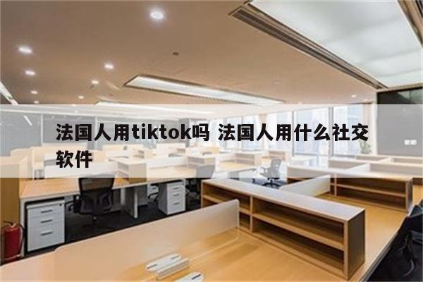 法国人用tiktok吗 法国人用什么社交软件