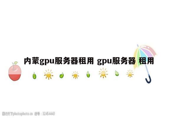 内蒙gpu服务器租用 gpu服务器 租用