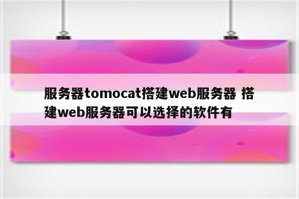 服务器tomocat搭建web服务器 搭建web服务器可以选择的软件有