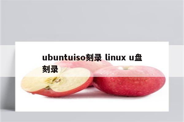 ubuntuiso刻录 linux u盘刻录