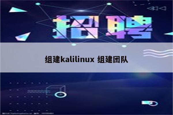 组建kalilinux 组建团队