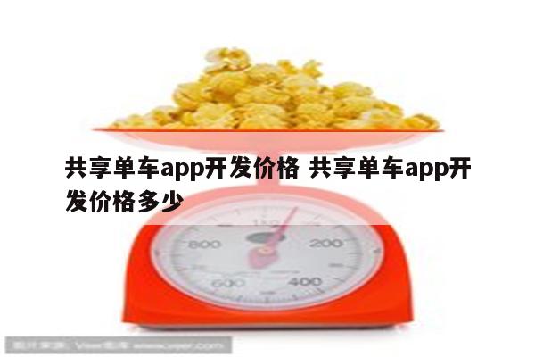 共享单车app开发价格 共享单车app开发价格多少