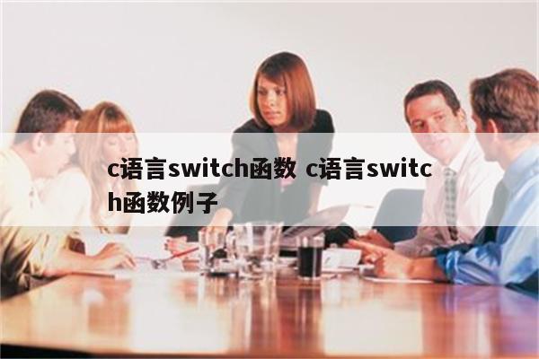 c语言switch函数 c语言switch函数例子