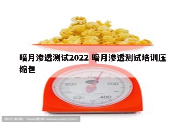 暗月渗透测试2022 暗月渗透测试培训压缩包