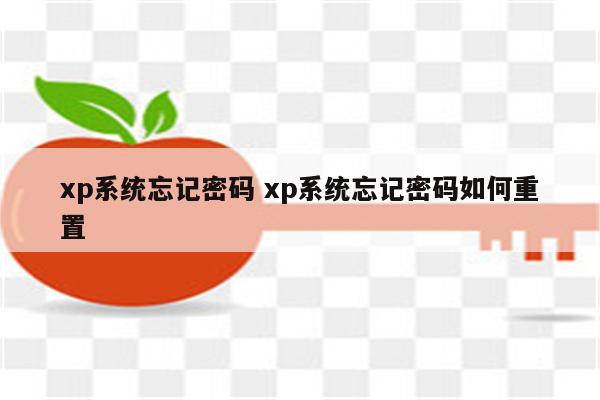 xp系统忘记密码 xp系统忘记密码如何重置