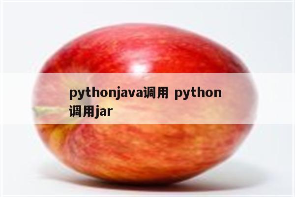 pythonjava调用 python 调用jar