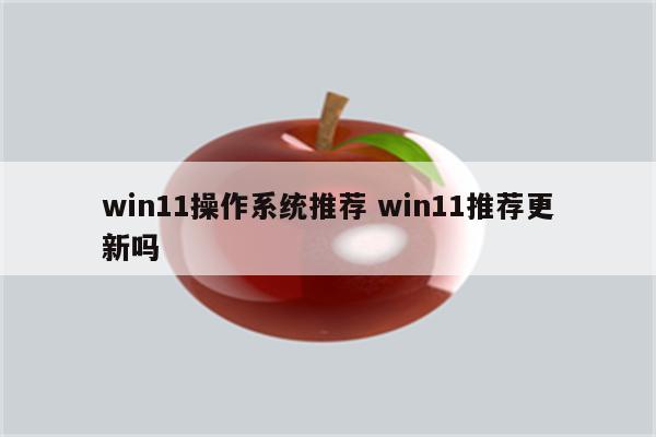 win11操作系统推荐 win11推荐更新吗