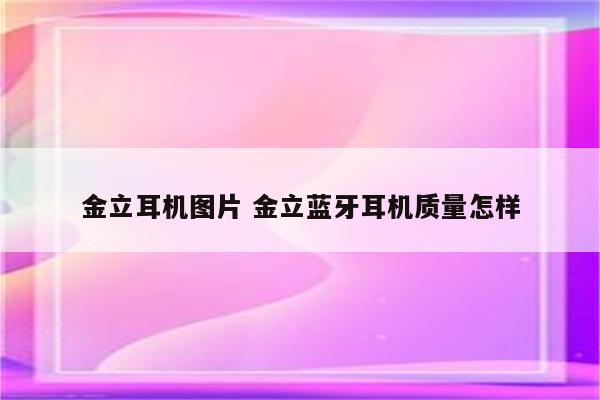 金立耳机图片 金立蓝牙耳机质量怎样