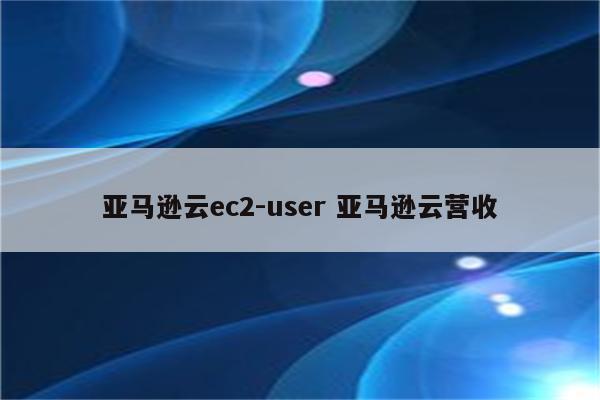 亚马逊云ec2-user 亚马逊云营收