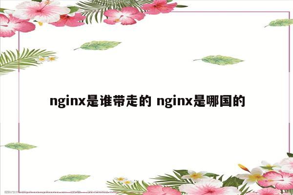 nginx是谁带走的 nginx是哪国的