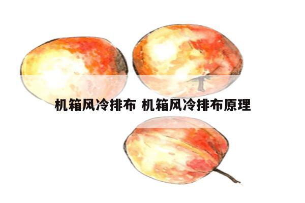 机箱风冷排布 机箱风冷排布原理