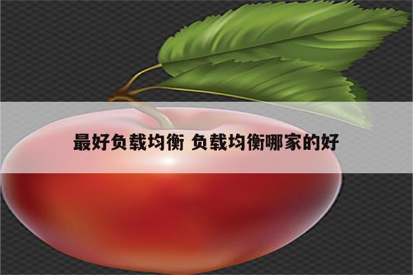 最好负载均衡 负载均衡哪家的好