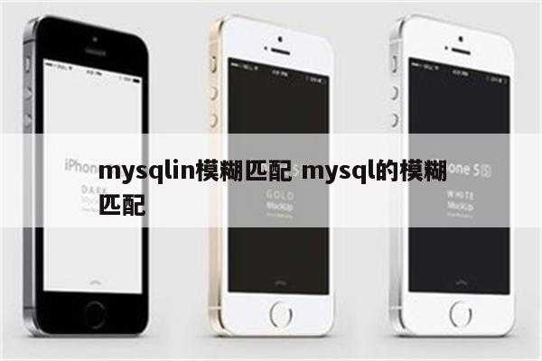 mysqlin模糊匹配 mysql的模糊匹配