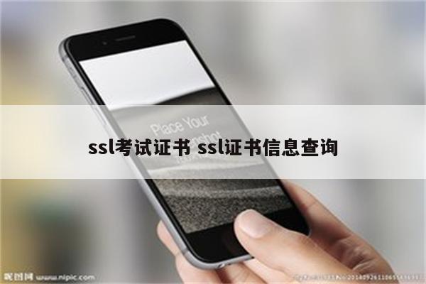 ssl考试证书 ssl证书信息查询