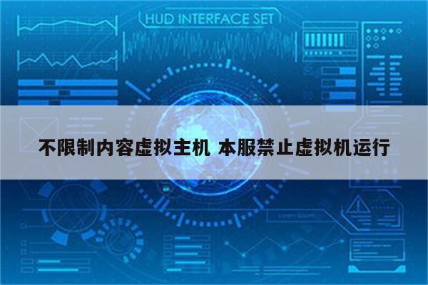 不限制内容虚拟主机 本服禁止虚拟机运行