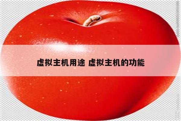 虚拟主机用途 虚拟主机的功能