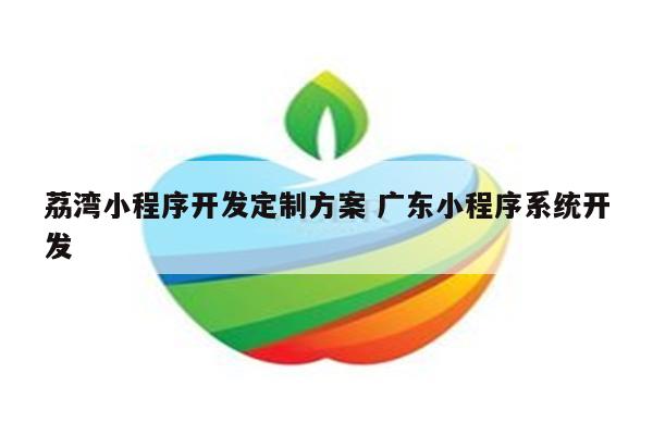 荔湾小程序开发定制方案 广东小程序系统开发