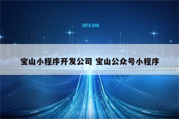 宝山小程序开发公司 宝山公众号小程序