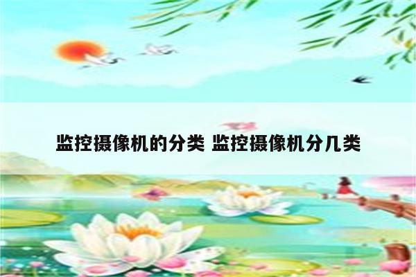 监控摄像机的分类 监控摄像机分几类