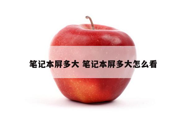笔记本屏多大 笔记本屏多大怎么看