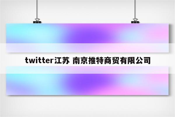 twitter江苏 南京推特商贸有限公司