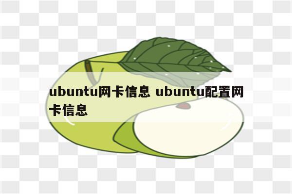 ubuntu网卡信息 ubuntu配置网卡信息