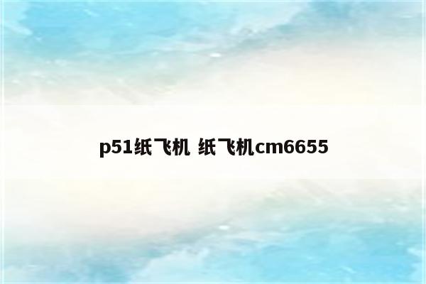 p51纸飞机 纸飞机cm6655
