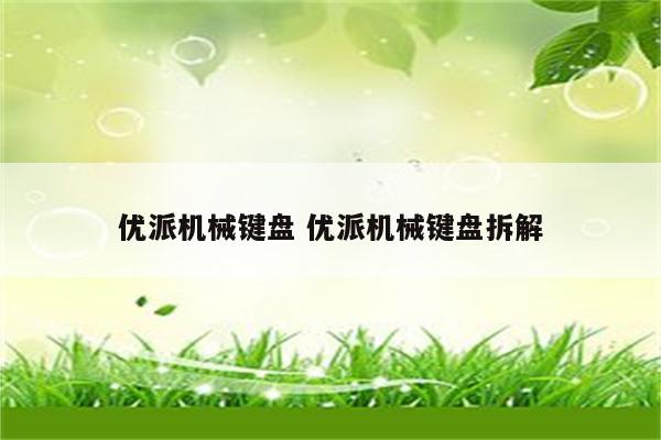 优派机械键盘 优派机械键盘拆解