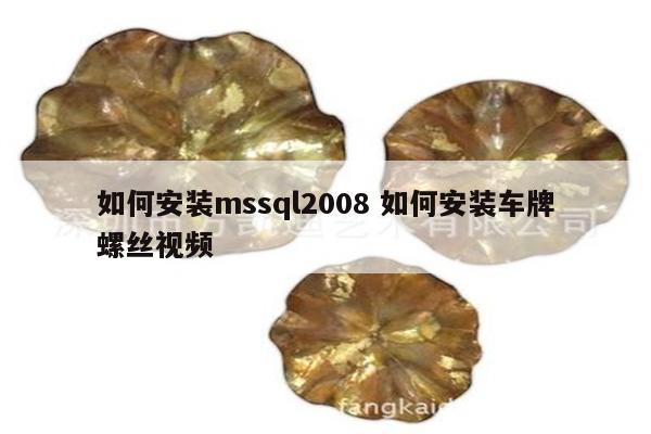 如何安装mssql2008 如何安装车牌螺丝视频