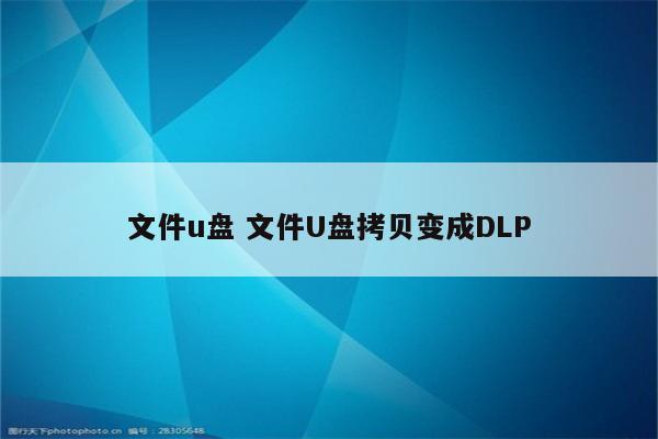 文件u盘 文件U盘拷贝变成DLP