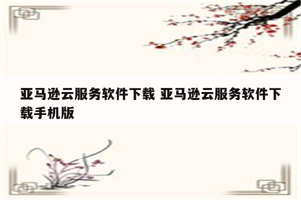 亚马逊云服务软件下载 亚马逊云服务软件下载手机版