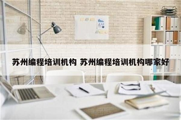 苏州编程培训机构 苏州编程培训机构哪家好