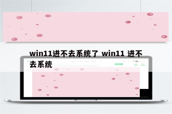 win11进不去系统了 win11 进不去系统