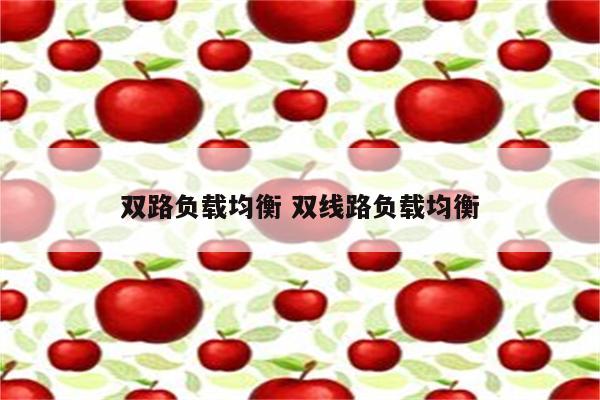 双路负载均衡 双线路负载均衡