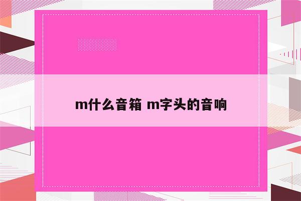 m什么音箱 m字头的音响