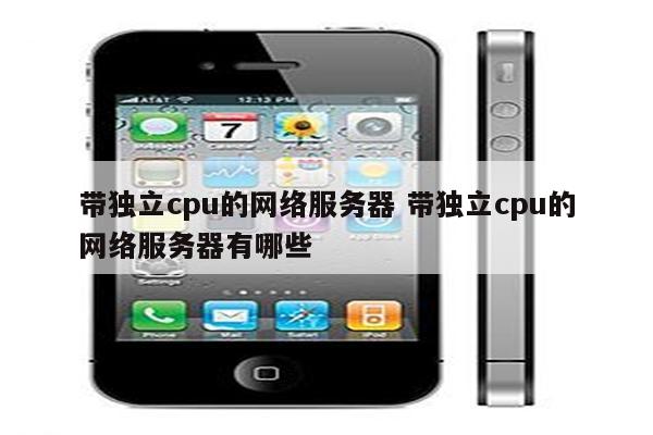带独立cpu的网络服务器 带独立cpu的网络服务器有哪些