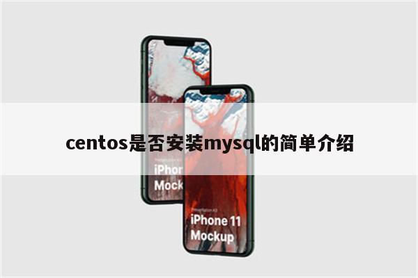 centos是否安装mysql的简单介绍